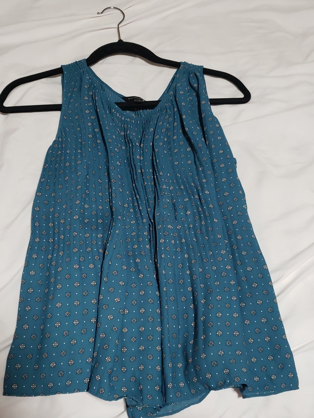 Banana Republic Teal Printed Sleeveless Camisole
